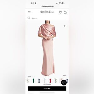 Amsale Satin one shoulder gown